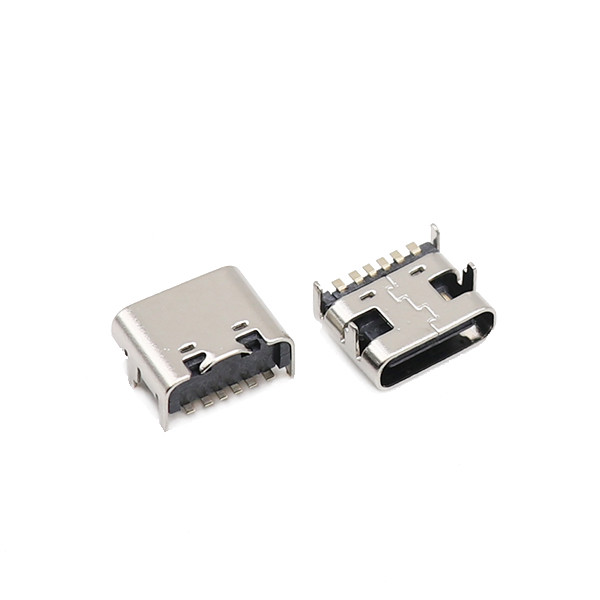Quality Micro USB Type C Connectors 6 Pin SMD 3.1mm Female SMT for sale