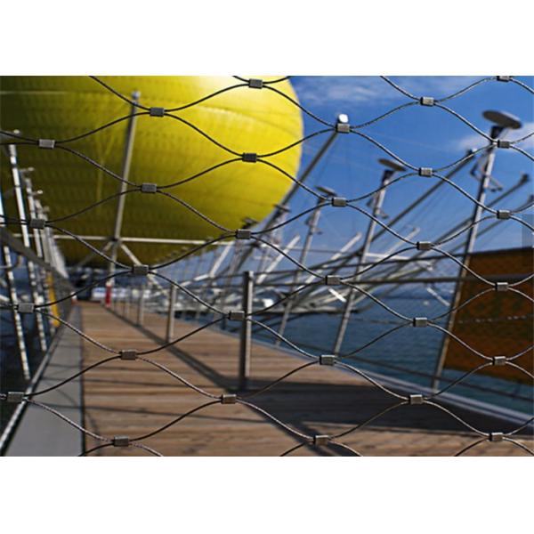 Quality High Safe Protection Wire Rope Netting Rustproof For Seaside / Animal Zoo for sale