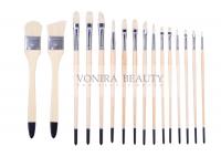 China Artist Professional Body Paint Brushes Set With Carrying Case 16Pcs Watercolor Oil Acrylic Painting Brushes factory