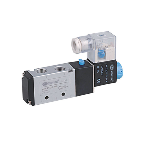 Quality 4V Series 5 / 2 Way Double Coil Solenoid Valve Normally Closed Airtac Type for sale