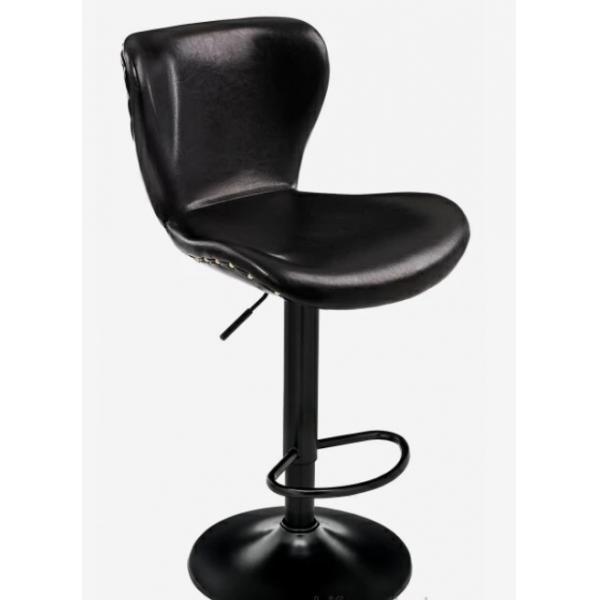 Quality Height Adjustable Kitchen Bar Stool Chairs All Black Leg Swivel for sale