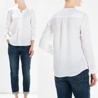Quality Simple White Pure Muslimah Linen Blouse Women Ladies for sale