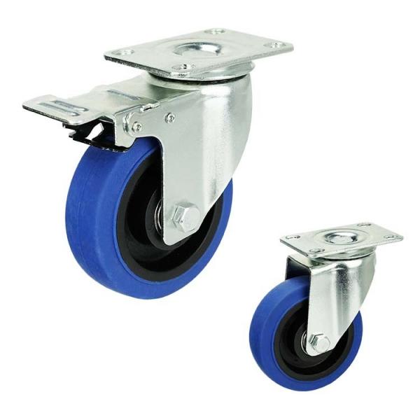 Quality 80kg Capacity 3 Inch Swivel Caster Wheels , TPR Quiet Caster Wheels for sale