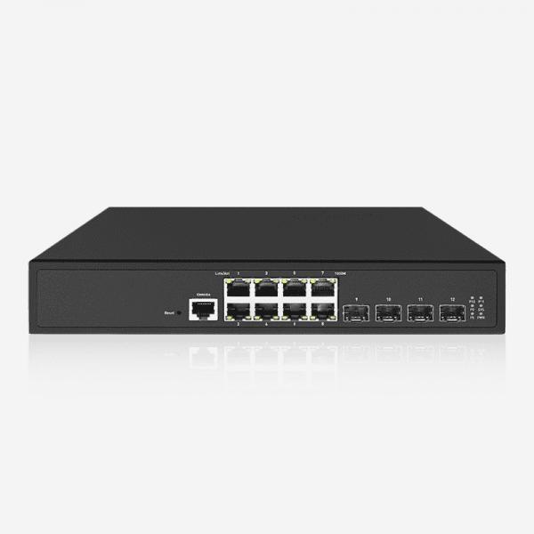 Quality 4 SFP+ 10GB Network Switch Layer 3 Management  PoE Support With 8 Poe RJ45 Ports for sale