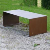 China Outdoor and Indoor Minimalist Design Patio Furniture Corten Steel Bench Legs factory