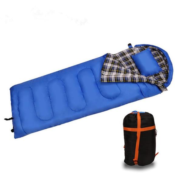 Quality Spill Resistant Envelope Outdoor Camping Sleeping Bag 170T Polyester Soft Hollow Cotton for sale