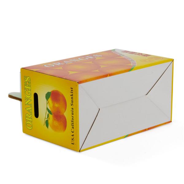 Quality Die Cut Corrugated Cardboard Fruit Packing Boxes , recycled Fruit Shipping Boxes for sale