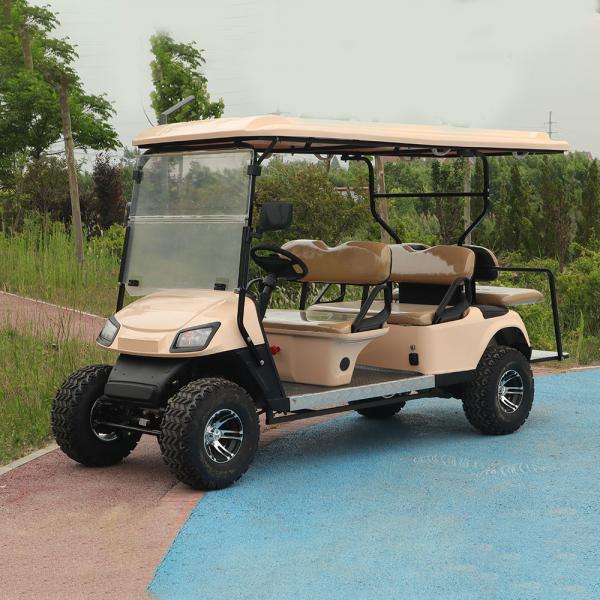Quality Electric Street Legal 6 Passenger Golf Cart With Solar Panel 1000kg Load for sale
