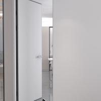 Quality Honeycomb Aluminium Framed Internal Doors Veneer Finish Outward Inward Opening for sale