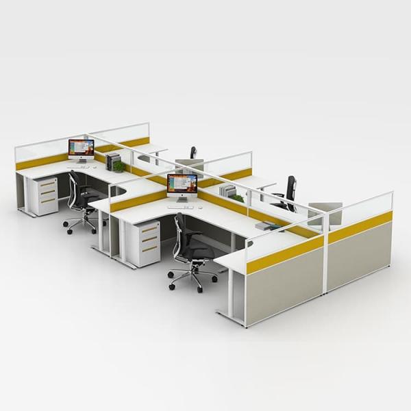 Quality 8 Seater Office Workstation Desks Thickness 25mm Modular Cubicle Workstation for sale