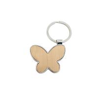 Quality Butterfly Cute Small Keychains Eco Friendly Zinc Alloy Bamboo Material for sale