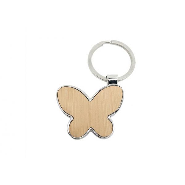 Quality Butterfly Cute Small Keychains Eco Friendly Zinc Alloy Bamboo Material for sale