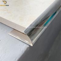 Quality Quadrant 12mm Stainless Steel Tile Trim For Ceramic Edge Decoration Protection for sale