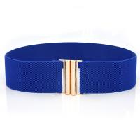 China Blue Clasp Elastic Cinch Belt Garment Womens Fancy Dress Belts factory