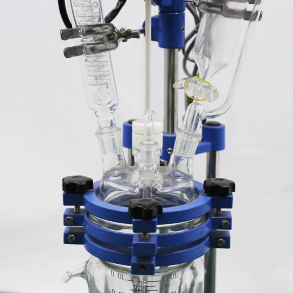 Quality Biological Jacketed Glass Vessel , Chemical Glass Reactor Constant Pressure for sale