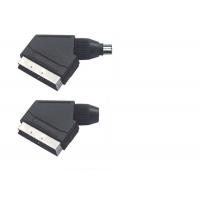 China Computer Cable Black Male Female Cable Connector , 21 Pin Scart Connector factory