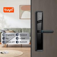 Quality TTLock Smart Front Door Locks With Handle Anti Peep IC Card Fingerprint Password for sale