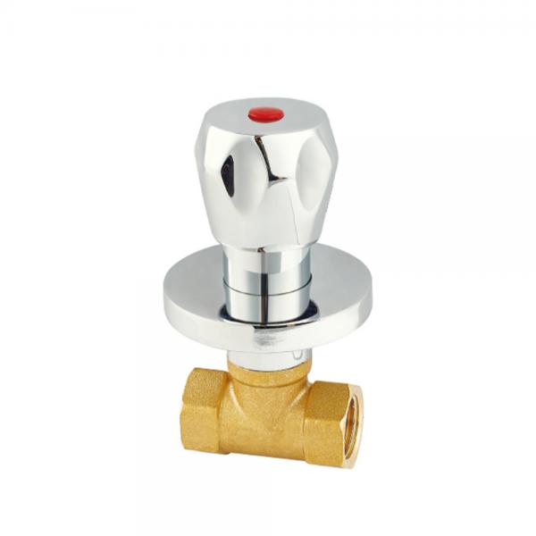 Quality Normal Temperature Forged Brass stop water valve With Zinc Handle for sale