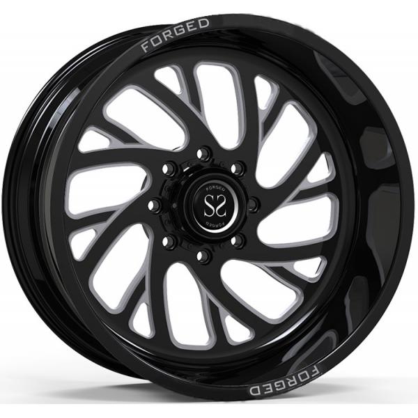 Quality Gloss Black Machined Customized 4x4 Wheels/ 20X12 ET -44 4x4 Off Road Rims for sale