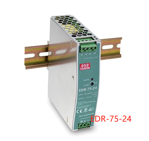 Quality Mean Well Brand DIN Rail Power Supply EDR-75 EDR-120 EDR-150 for sale