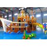 China Water Park Play Equipment / Outdoor Amusement Park Pirate Small Water Slide factory