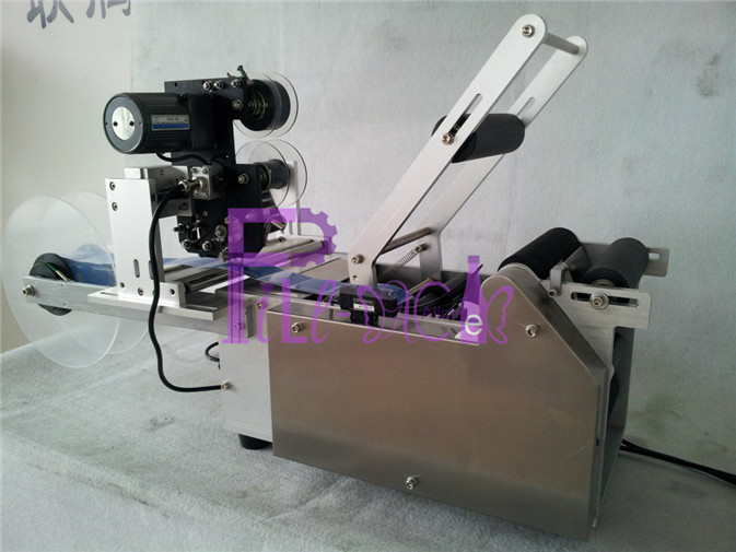 China Semi automatic Bottle Labeling Machine for sticker labels with date coding printer factory