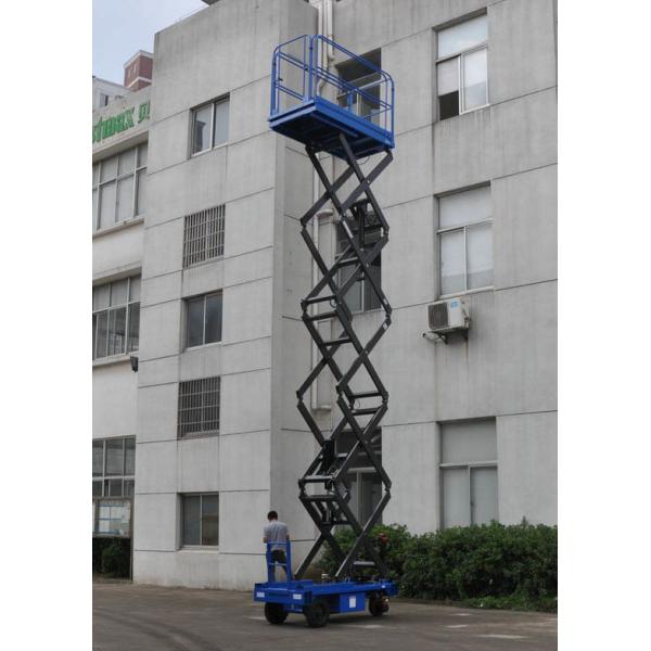 Quality 8m Working Height Manganese Steel Mobile Scissor Lift  Electrical Pulling Loading Capacity 450kg for sale