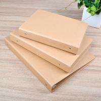 China UV Coating A6 A5 Kraft Paper File Folder With Ring Binded factory