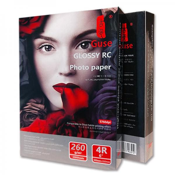 Quality Inkjet RC Satin Resin Coated Photo Paper 4R 260gsm Natural White for sale