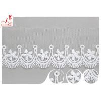 China Polyester Width 3CM Ribbon Embroidered Lace Trim For Wedding Dress factory