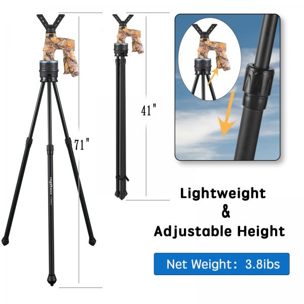 Quality Fierydeer Aluminum Alloy Shooting Sticks With Leg Angle Adjustment for sale