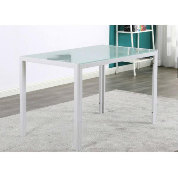 Quality White 52.91lb 20×70×75cm Tempered Glass Dining Table for sale
