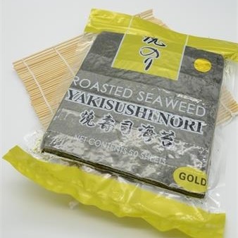 Quality 50 Sheets Yaki Sushi Nori Seaweed Roasted Dark Green 2.8g/Pc for sale
