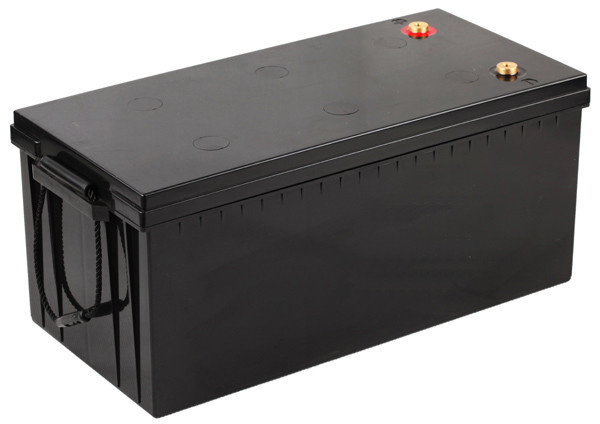 Quality Black Color 12V200AH AGM Gel Battery High Current Performance Deep Cycle Battery for sale