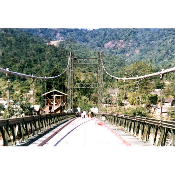 Quality Permanent Assembly Steel Cable Suspension Bridge Simple structure for sale