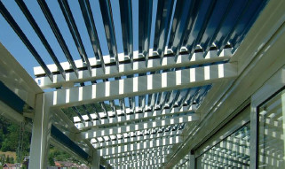 Quality 260mm Rainproof Powder Coating Louvered Aluminum Pergola for sale