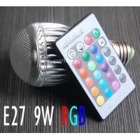 China TOPIN 9W E27 16 Color Change RGB LED Light Bulb Lamp AC85-265V+IR Remote Control factory