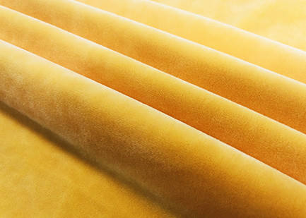 Quality Dark Yellow Velvet Fabric Material 280GSM 92% Polyester Microfiber Velvet for sale