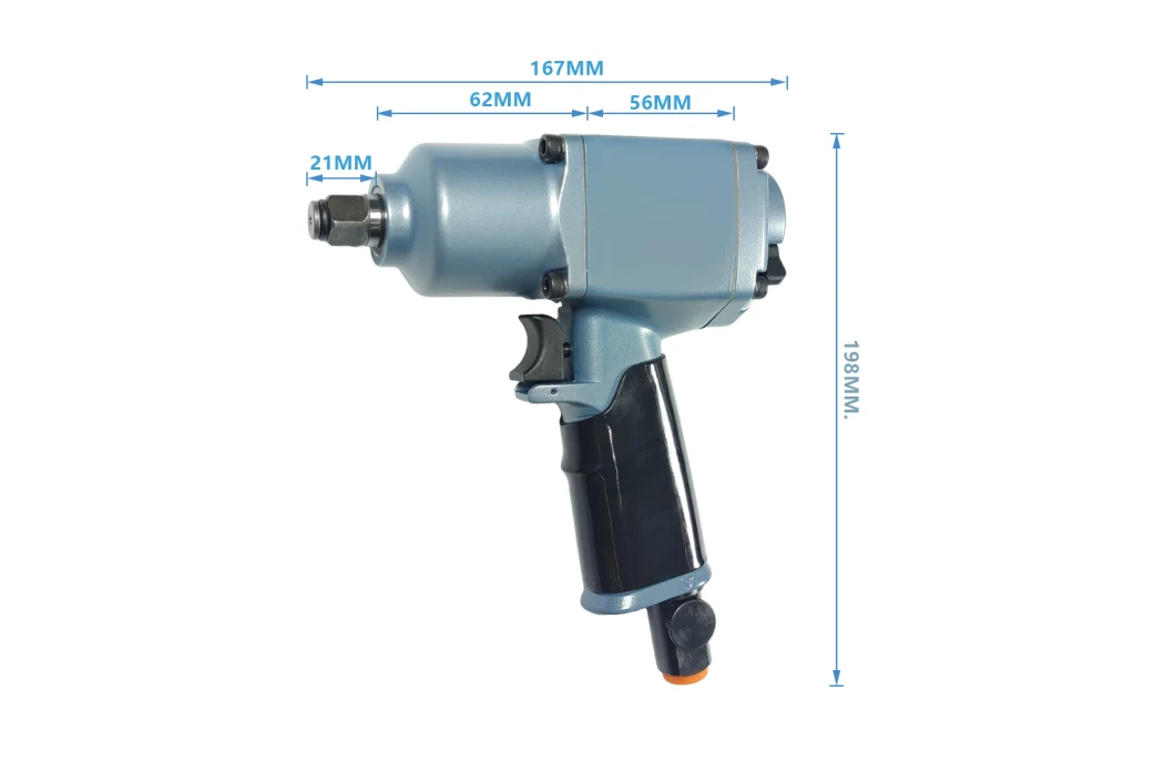 1/2 Inch Composite Light Weigth Body Air/Pneumatic Twin Hammer Heavy Duty Professional/Industrial Impact Wrench