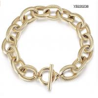 China American Fashion 14k Gold Charm Bracelet INS Style Simple Gold Buckle Bangle factory