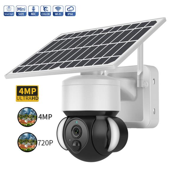 Quality Dome Surveillance 4G Solar Camera Grey White Black Color With Built In Battery Power for sale