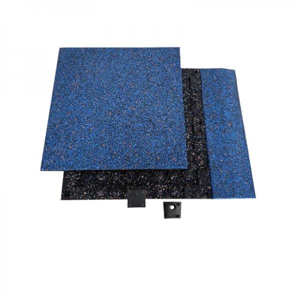Quality Nontoxic Blue Rubber Workout Mats , Soundproof Gym Mats For Garage for sale