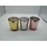 China Gold Glass Votive Candle Holders cup set factory