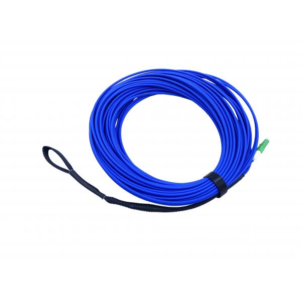 Quality Pre Terminated FTTH Armoured Fiber Optic Patch Cord LC APC UL V0 Flame Retardant for sale