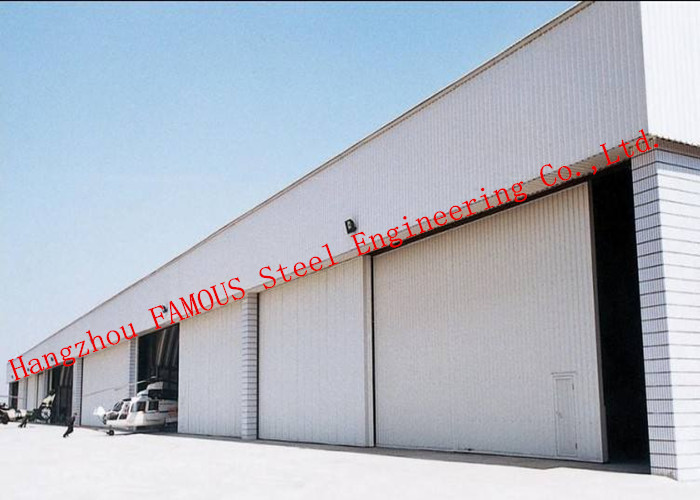 China Manual Folded Push Pull Overhead Industrial Garage Doors Track And Hardware Of Aircraft Hanger factory