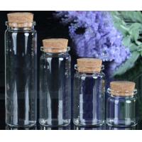 China Glass jar with cork stopper factory