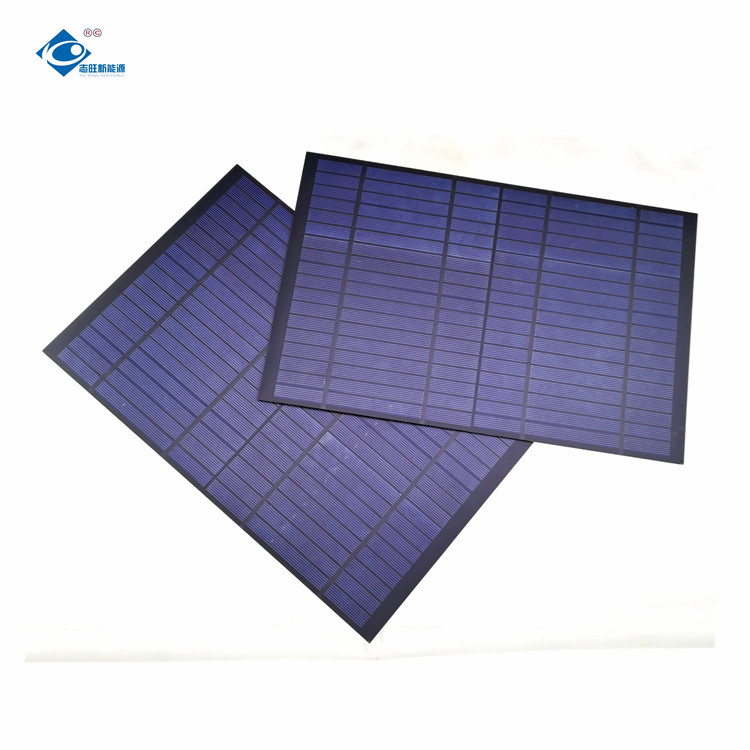 China ZW-340220 Black PET Photovoltaic Solar Panel 18V Lightweight Thermal Solar Panel factory