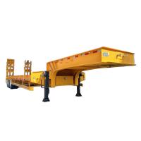 China 3 Axle 80 Ton Low Bed Semi Trailer Truck For Sale In Madagascar factory