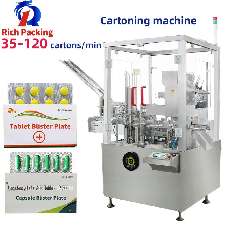 China 125 Carton / Min Full Automatic Bottle Cartoning Machine factory
