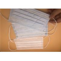 Quality 3Ply White Breathable Disposable Mask With Tie On Spunlace / Spunbond for sale